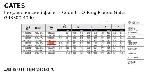 Gates G43300-4040