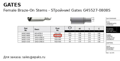 Gates G45527-0808S