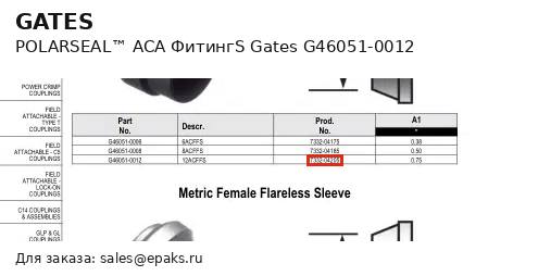Gates G46051-0012