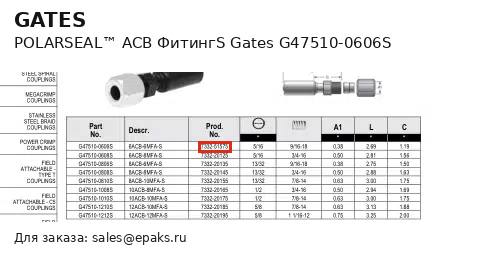 Gates G47510-0606S