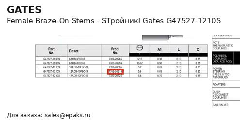 Gates G47527-1210S