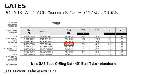 Gates G47583-0808S
