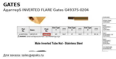Gates G49375-0204