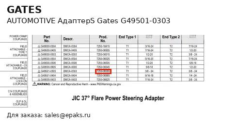 Gates G49501-0303
