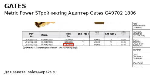 Gates G49702-1806