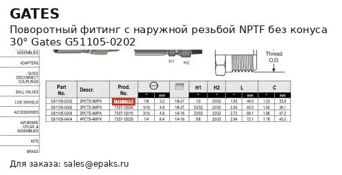 Gates G51105-0202
