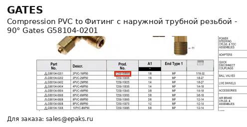 Gates G58104-0201
