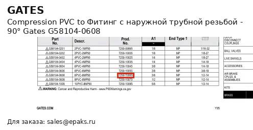 Gates G58104-0608