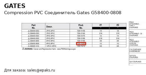 Gates G58400-0808