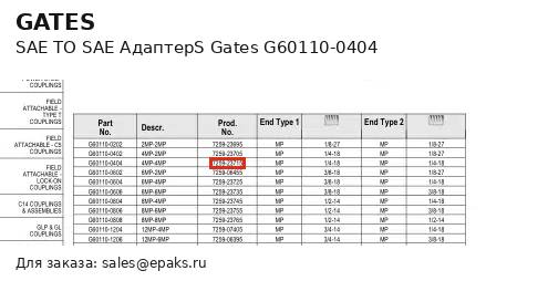Gates G60110-0404
