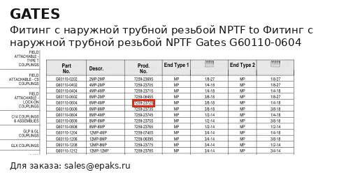 Gates G60110-0604