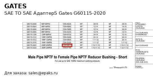 Gates G60115-2020