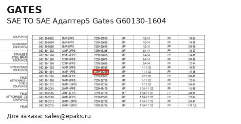 Gates G60130-1604