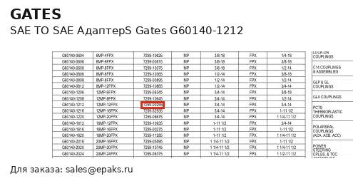 Gates G60140-1212