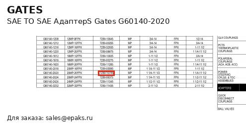 Gates G60140-2020