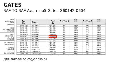 Gates G60142-0604