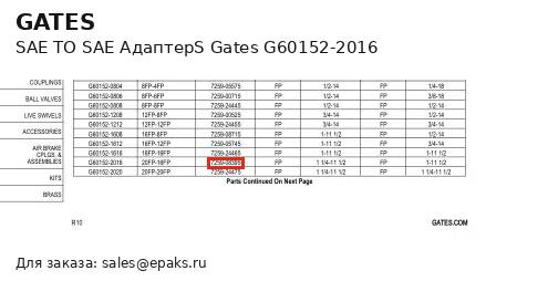 Gates G60152-2016