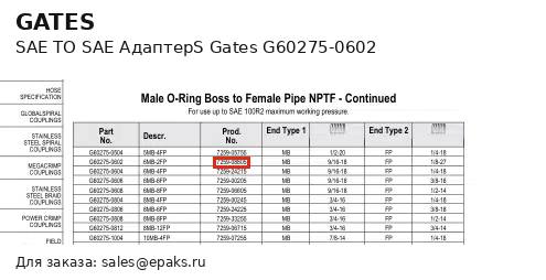 Gates G60275-0602