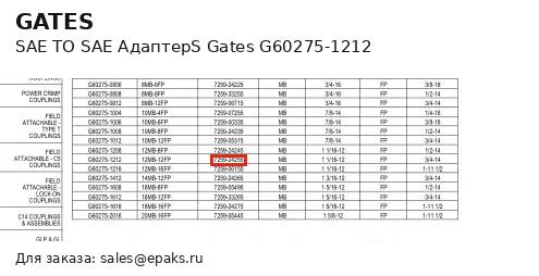 Gates G60275-1212