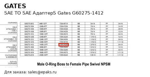 Gates G60275-1412
