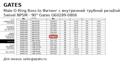 Gates G60289-0806