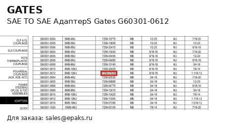 Gates G60301-0612