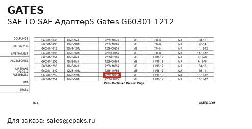 Gates G60301-1212