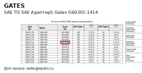 Gates G60301-1414