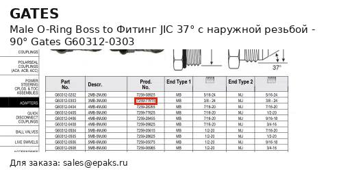 Gates G60312-0303