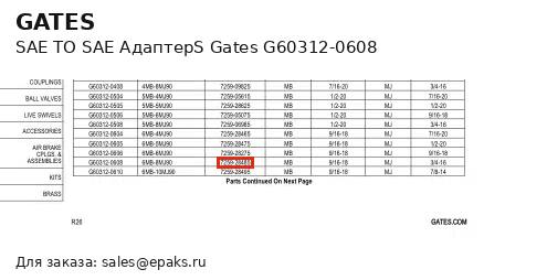Gates G60312-0608