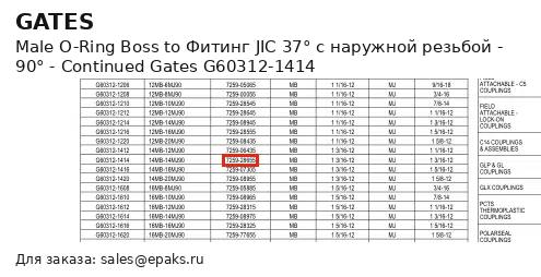 Gates G60312-1414