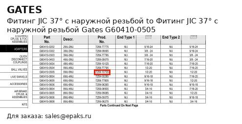 Gates G60410-0505