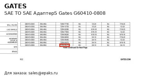 Gates G60410-0808