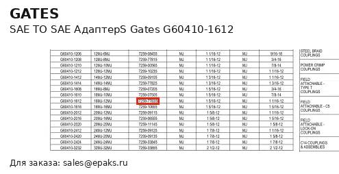 Gates G60410-1612