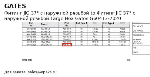 Gates G60413-2020