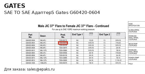 Gates G60420-0604
