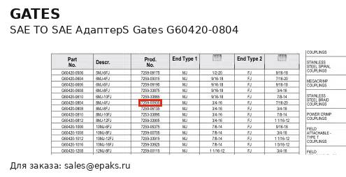 Gates G60420-0804