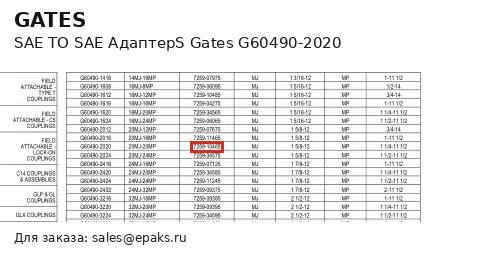 Gates G60490-2020