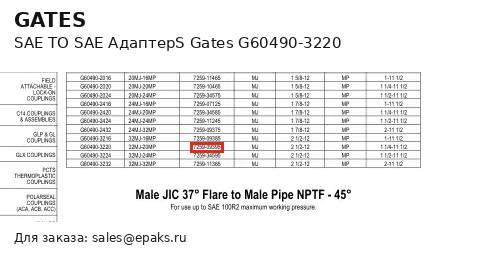 Gates G60490-3220