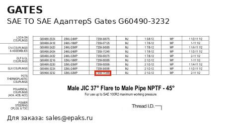 Gates G60490-3232