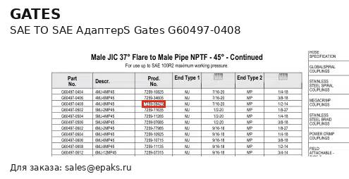 Gates G60497-0408