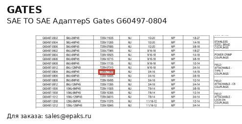 Gates G60497-0804