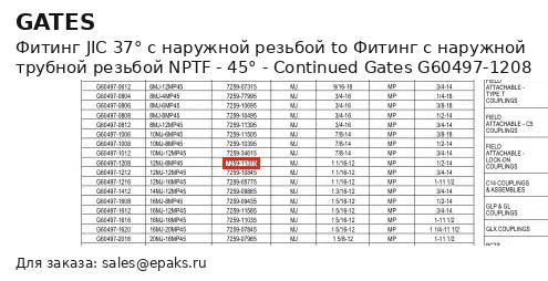 Gates G60497-1208