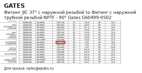 Gates G60499-0502