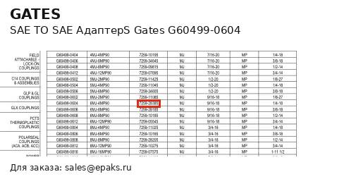 Gates G60499-0604