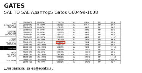 Gates G60499-1008