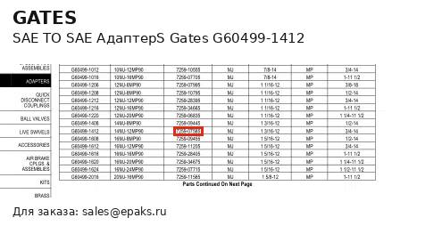 Gates G60499-1412