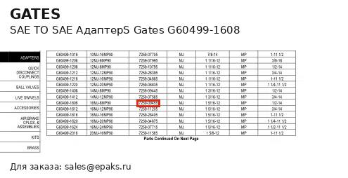 Gates G60499-1608