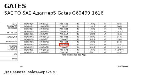 Gates G60499-1616