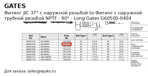 Gates G60500-0404